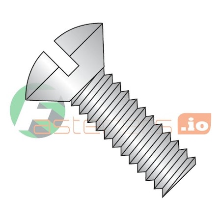 Newport Fasteners 5/16"-18 x 1 in Slotted Oval Machine Screw, Plain 18-8 Stainless Steel, 500 PK 138204